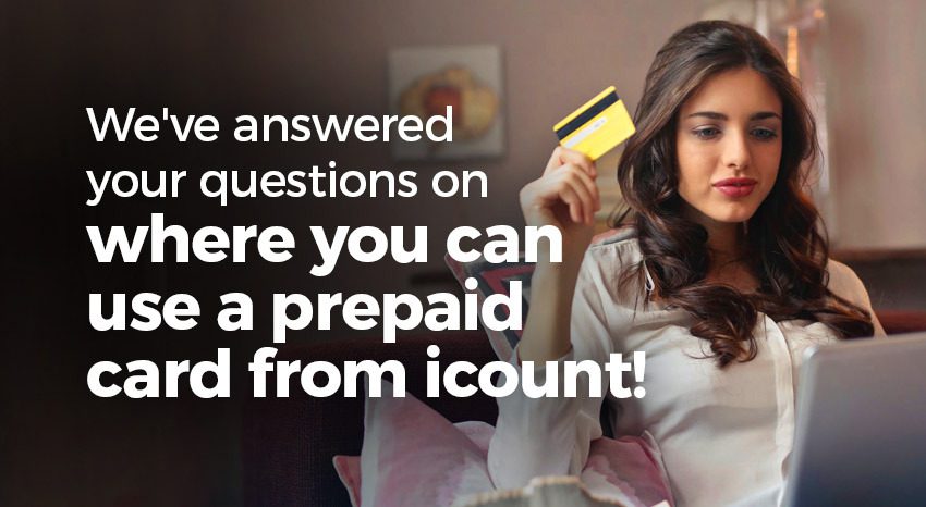 Where can you use an icount prepaid card?